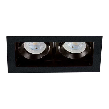 KIT DE 3 PIEZAS DE LÁMPARA DE INTERIOR EMPOTRABLE ALICANTE I TECNOLITE BASE GX5.3 DIRIGIBLE NEGRO