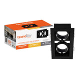 KIT DE 3 PIEZAS DE LÁMPARA DE INTERIOR EMPOTRABLE ALICANTE I TECNOLITE BASE GX5.3 DIRIGIBLE NEGRO