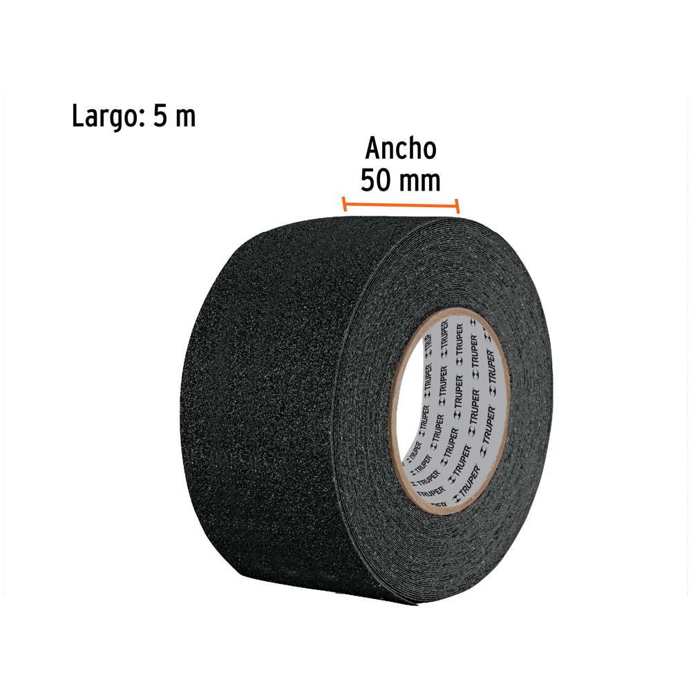 KIT DE 4 CINTAS ANTIDERRAPANTES CON ABRASIVO 50MM COLOR NEGRO TRUPER