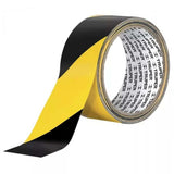 KIT DE 12 CINTAS DELIMITADORA AMARILLA CON NEGRO 33M TRUPER