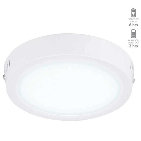 KIT DE 3 PIEZAS DE LAMPARA EMPOTRABLE LED TECNOLITE ADHIL DE EMERGENCIA RECARGABLE 12W LUZ DE DIA LED INTEGRADO