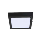 KIT DE 8 PIEZAS DE LUM LED SOBREPONER CUADRADO 12W 3000K 100-240V NEGRO
