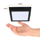 KIT DE 7 PIEZAS DE LUM LED SOBREPONER CUADRARO 12W 6500K 100-240V NEGRO