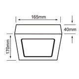KIT DE 7 PIEZAS DE LUM LED SOBREPONER CUADRARO 12W 6500K 100-240V NEGRO