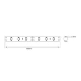 KIT DE 3 PIEZAS DE TIRA INT LED 12W100-240V800LM3000K BCO