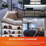 KIT DE 3 PIEZAS DE TIRA LED INT/EXT 12W 100V-240V IRC80 IP20 4000K CONTROLADOR Y ELIMINADOR IP44 140 25000HR NEGRO/TRANSPARENTE