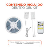 KIT DE 2 PIEZAS DE TIRA INT/EXT LED 12W12VCDIP20-IP65 BCO