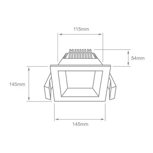 KIT DE 2 PIEZAS DE LAMPARA DOWNLIGHT LED EMPOTRABLE 12W LUZ BLANCA AJUSTABLE ANTIPARPADEO NO ATENUABLE