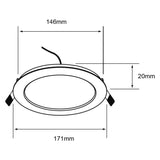 KIT DE 3 PIEZAS DE LÁMPARA EMPOTRABLE LED TECNOLITE BUCARAMANGA VII SMART 12W LUZ BLANCA DINÁMICA ATENUABLE COMPATIBLE CON APP MÓVIL Y ASISTENTES DE VOZ