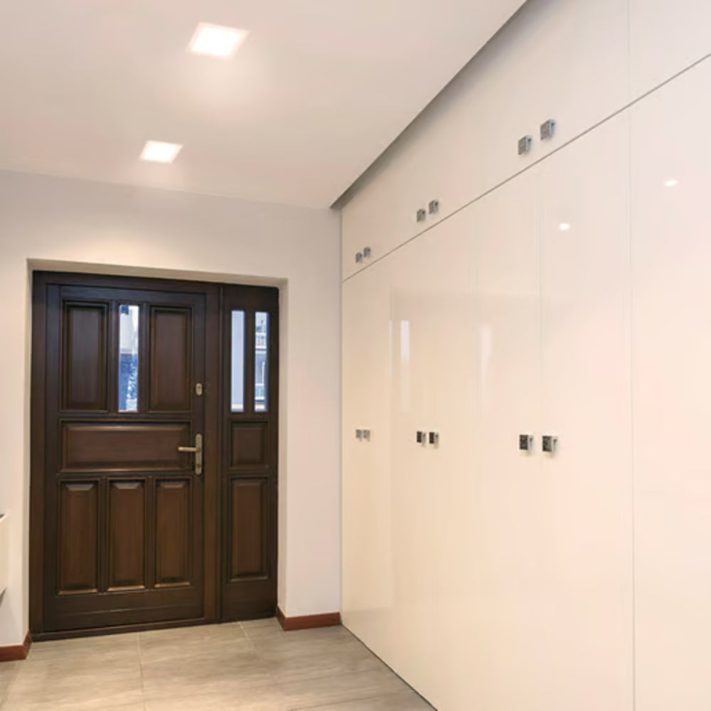 KIT DE 9 PIEZAS DE LÁMPARA DE INTERIOR EMPOTRABLE LED BRIGHTON VII TECNOLITE 12W LUZ SUAVE CÁLIDA