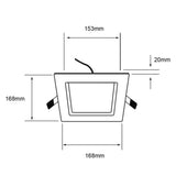 KIT DE 9 PIEZAS DE LÁMPARA DE INTERIOR EMPOTRABLE LED BRIGHTON VII TECNOLITE 12W LUZ SUAVE CÁLIDA