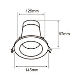 KIT DE 3 PIEZAS DE LÁMPARA EMPOTRABLE LED TECNOLITE ATIK II 13W LUZ BLANCA ATENUABLE LED INTEGRADO