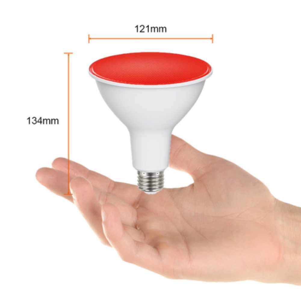 KIT DE 6 PIEZAS DE FOCO LED TECNOLITE PAR38 13W LUZ ROJA BASE E27