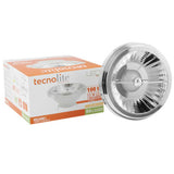 KIT DE 3 PIEZAS DE FOCO LED TECNOLITE HELIUM I TIPO AR111 ATENUABLE 15W LUZ SUAVE CÁLIDA BASE G53