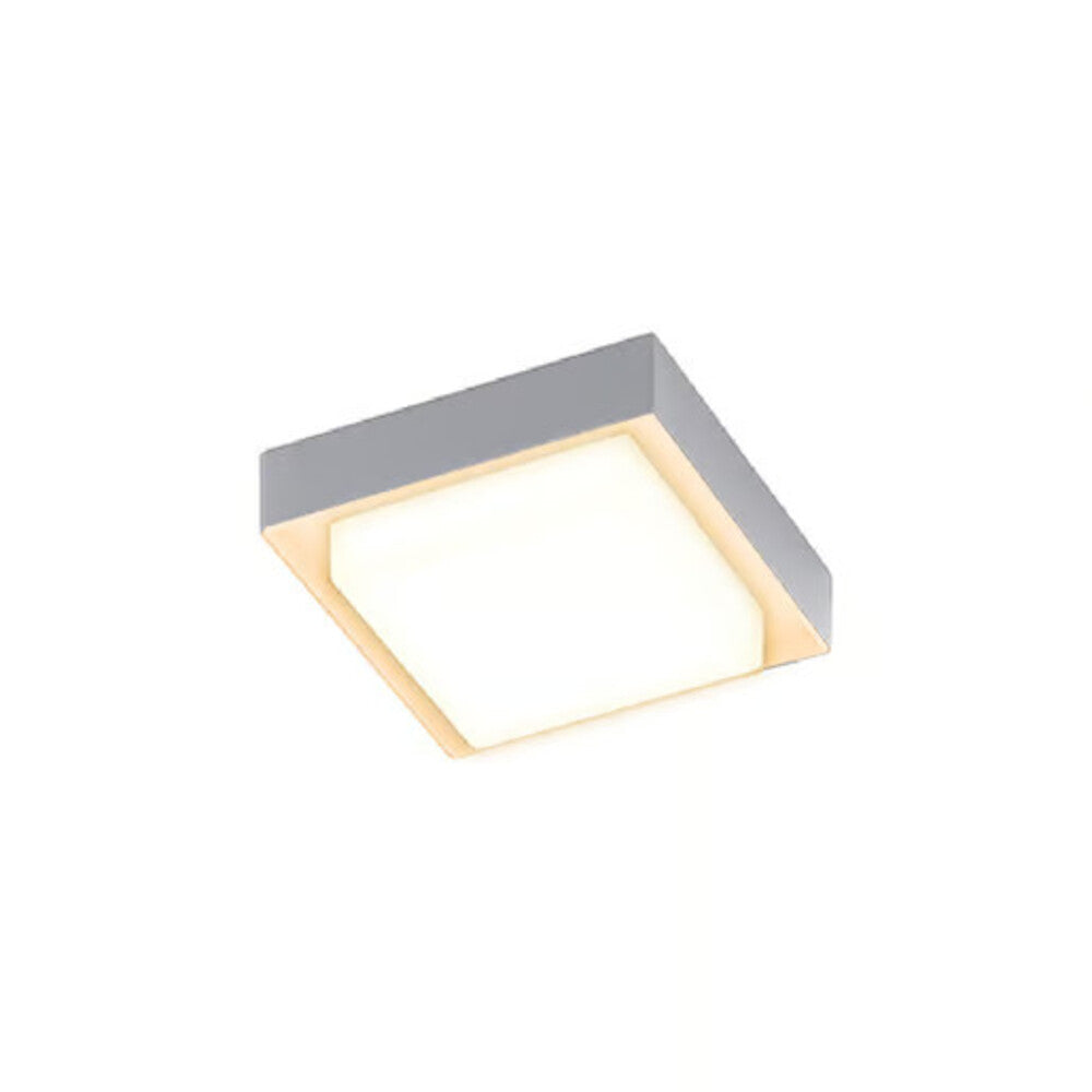 KIT DE 2 PIEZAS DE PLAFON CUADRO LED SOBREP. TECHO 15W/127V. 3000K A PBA. VAPOR ALUM. GRIS OKAB I