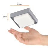 KIT DE 2 PIEZAS DE PLAFON CUADRO LED SOBREP. TECHO 15W/127V. 3000K A PBA. VAPOR ALUM. GRIS OKAB I