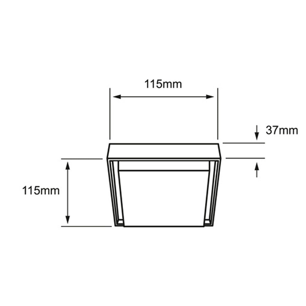 KIT DE 2 PIEZAS DE EXT PLAFONES LED 15W127V6500K GRIS OKAB I