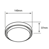 KIT DE 2 PIEZAS DE PLAFON LED SOBREP. TECHO 15W/127V. 3000K ALUM. NEGRO NENQUE I