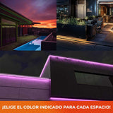 KIT DE 2 PIEZAS DE TIRA LED TECNOLITE 15W LUZ RGB Y BLANCA RESISTENTE A LA INTEMPERIE COMPATIBLE CON APP MOVIL Y ASISTENTES DE VOZ