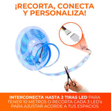 KIT DE 2 PIEZAS DE TIRA LED TECNOLITE 15W LUZ RGB Y BLANCA DE INTERIOR COMPATIBLE CON APP MOVIL Y ASISTENTES DE VOZ