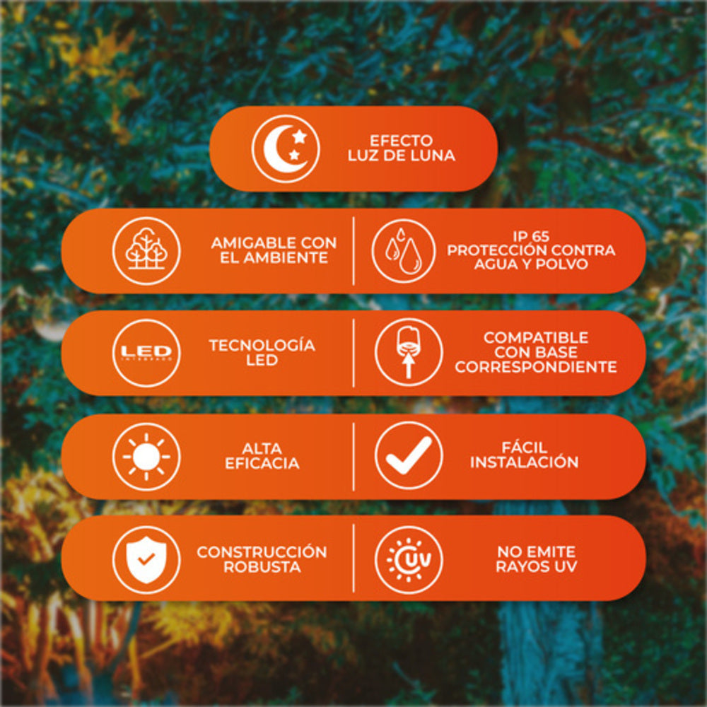 KIT DE 2 PIEZAS DE FOCO LED TECNOLITE PAR38 16W LUZ DE LUNA COLOR VERDE IP65 BASE E27