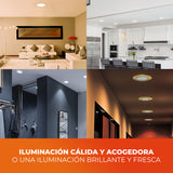 KIT DE 4 PIEZAS DE LUM DOWNLIGHT INT LED 12W/4W 100-240V 960LM30/40/60KNGR