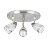 KIT DE 2 PIEZAS DE LUMINARIO INTERIOR SOBREP/TECHO 3 LUCES 18W 100-240V GU10 3X50W CRISTAL PERLADO SATINADO TECNOLITE