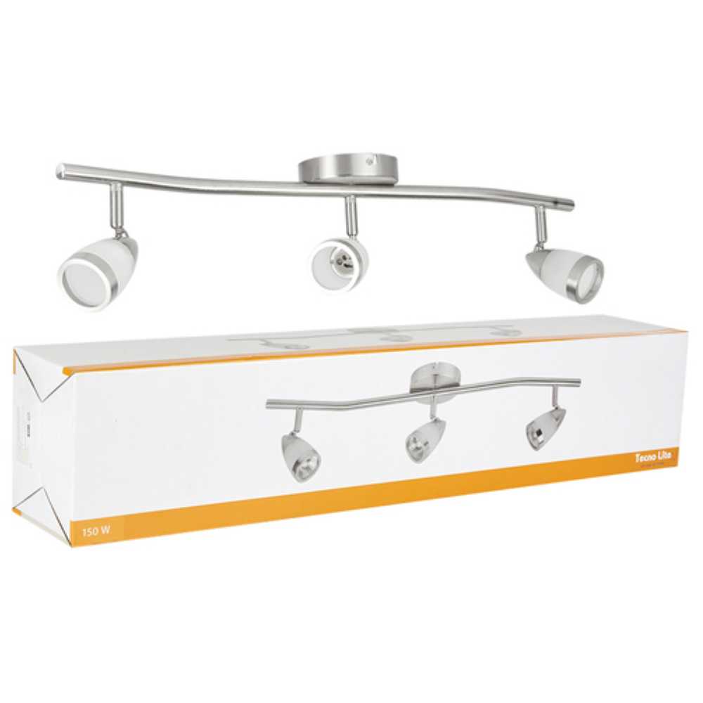 KIT DE 2 PIEZAS DE LAMPARA DE INTERIOR BEJAR II TECNOLIT SPOT DE SOBREPONER DIRIGIBLE TRES BASES GU10 NO INCLUIYE FOCOS