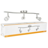 KIT DE 2 PIEZAS DE LAMPARA DE INTERIOR BEJAR II TECNOLIT SPOT DE SOBREPONER DIRIGIBLE TRES BASES GU10 NO INCLUIYE FOCOS