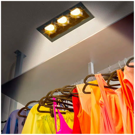 KIT DE 2 PIEZAS DE LAMPARA DE INTERIOR EMPOTRABLE ATLAS III TECNOLITE BASE GX5.3 NEGRO