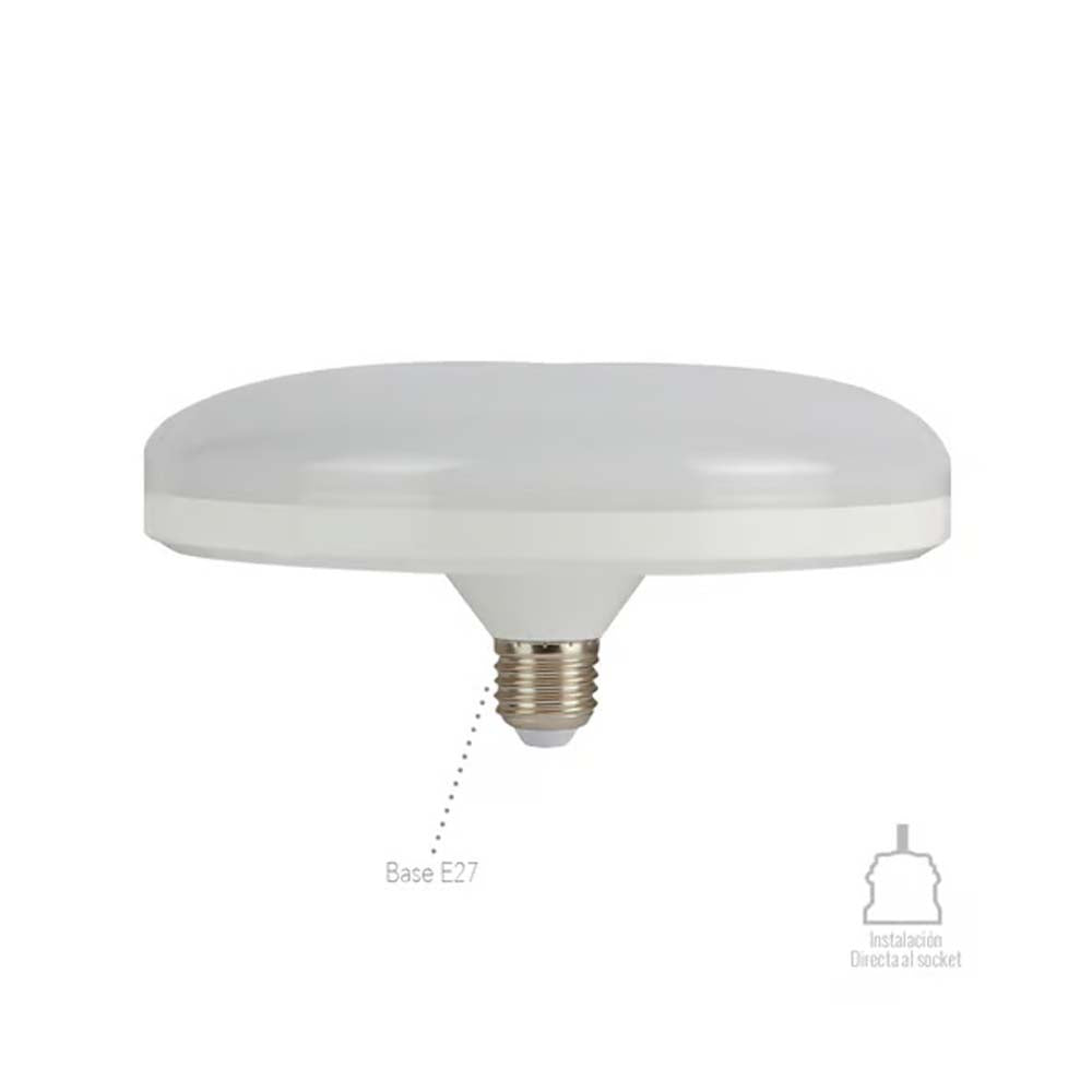 KIT DE 4 PIEZAS DE FOCO LED TECNOLITE ALPHA I CIRCULAR 18W LUZ DE DIA BASE E27