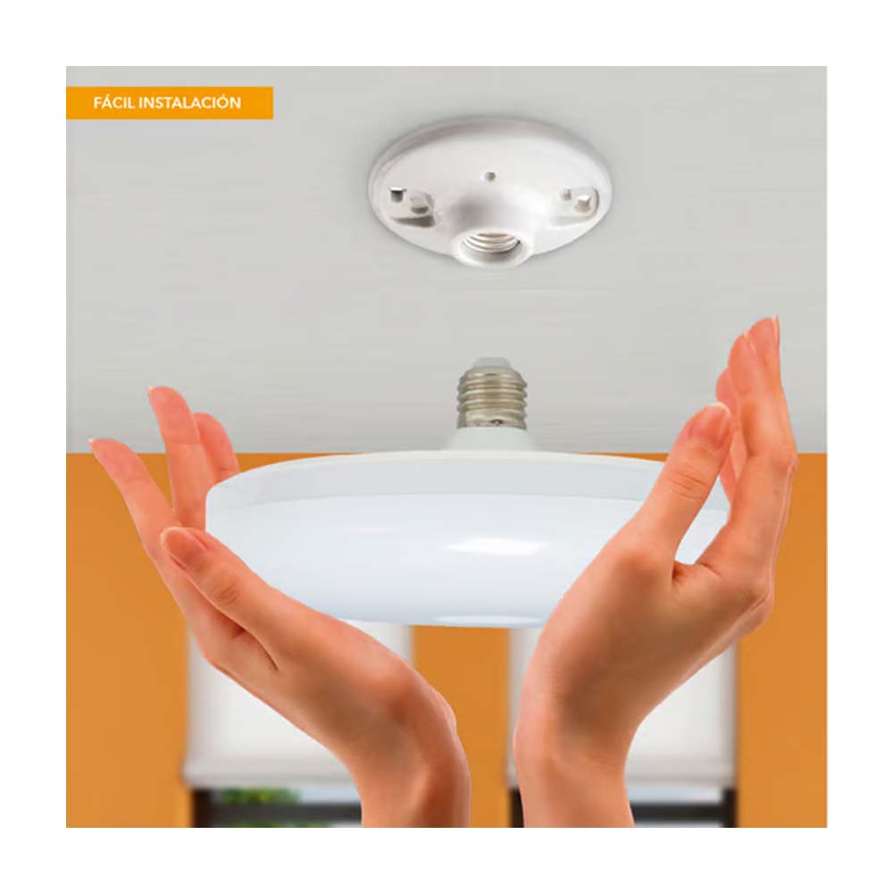 KIT DE 4 PIEZAS DE FOCO LED TECNOLITE ALPHA I CIRCULAR 18W LUZ DE DIA BASE E27