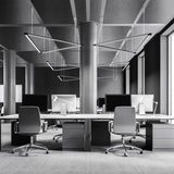 KIT DE 2 PIEZAS DE INTERIOR REGLETA LED 18W 4000K NEGRO