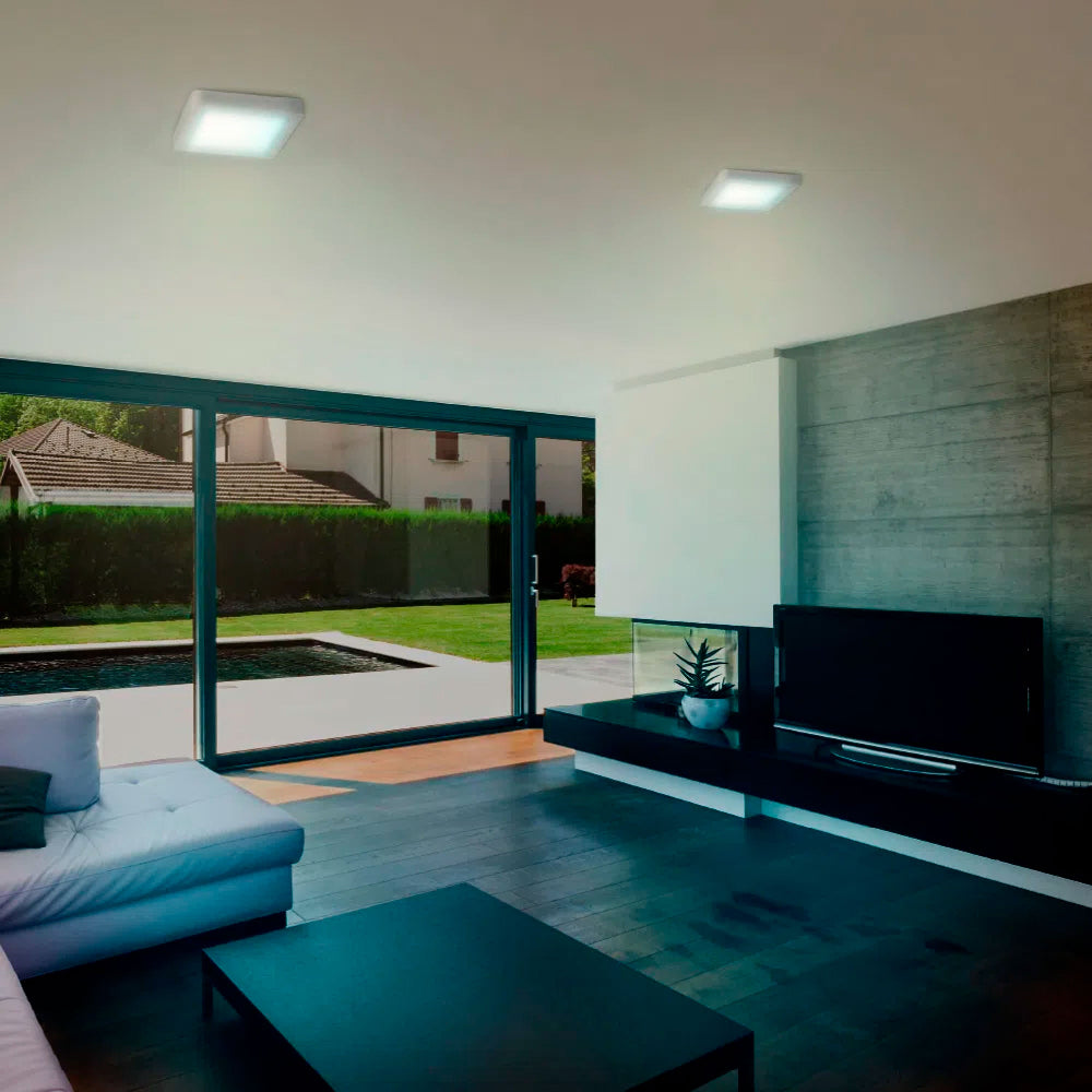 KIT DE 6 PIEZAS DE LÁMPARA DE INTERIOR LED ALGEDI III TECNOLITE PARA SOBREPONER 18W LUZ DE DÍA  *** OFRECER 86493 ***