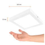 KIT DE 6 PIEZAS DE LÁMPARA DE INTERIOR LED ALGEDI III TECNOLITE PARA SOBREPONER 18W LUZ DE DÍA  *** OFRECER 86493 ***