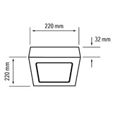 KIT DE 6 PIEZAS DE LÁMPARA DE INTERIOR LED ALGEDI III TECNOLITE PARA SOBREPONER 18W LUZ DE DÍA  *** OFRECER 86493 ***