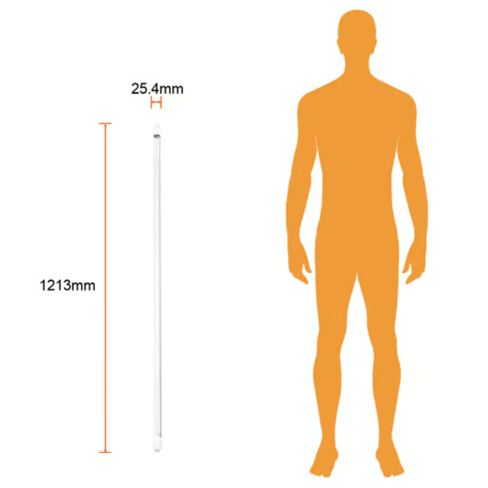 KIT DE 18 PIEZAS DE TUBO LED OGMA II TECNOLITE 18W TRANSPARENTE LUZ BLANCA NEUTRA BASE G13 ***CONEXION AMBOS LADOS***