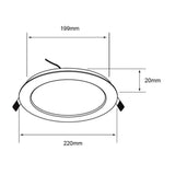 KIT DE 8 PIEZAS DE LÁMPARA DE INTERIOR EMPOTRABLE BUCARAMANGA VIII TECNOLITE NO ATENUABLE 18W LED INTEGRADO LUZ BLANCA NEUTRA