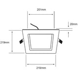 KIT DE 6 PIEZAS DE LÁMPARA DE INTERIOR EMPOTRABLE LED BRIGHTON VIII TECNOLITE 18W LUZ SUAVE CÁLIDA