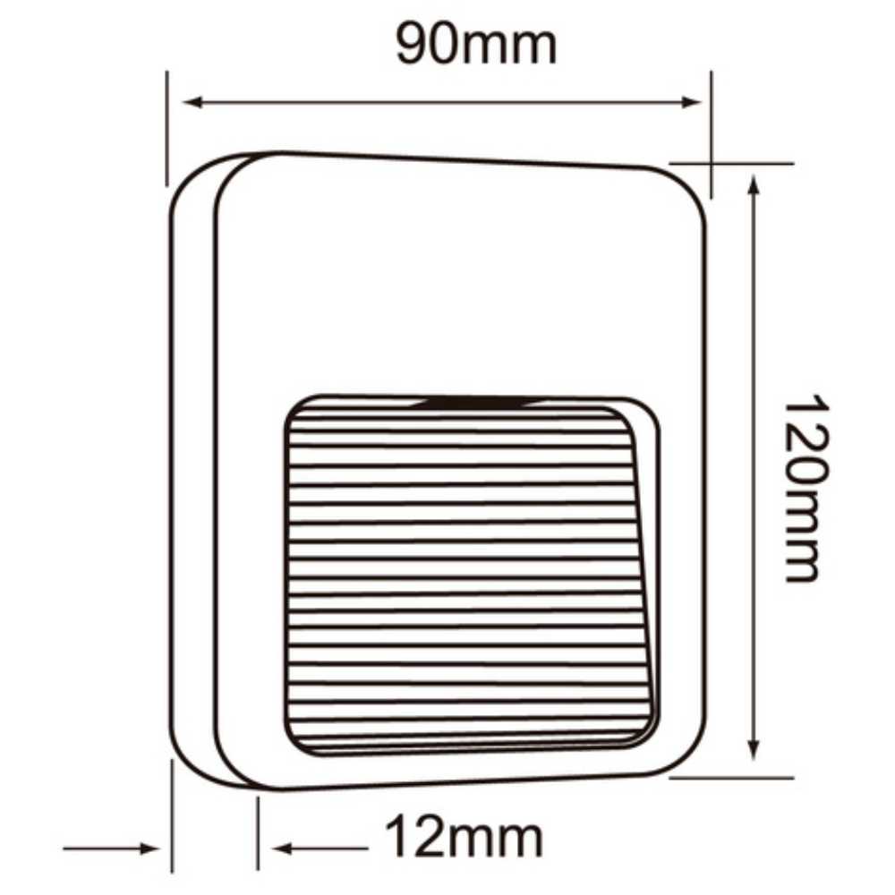 KIT DE 3 PIEZAS DE LÁMPARA LED DE EXTERIOR AVIOR TECNOLITE PARA SOBREPONER 1.5W LUZ SUAVE CÁLIDA NEGRO
