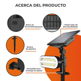 KIT DE 2 PIEZAS DE LUMINARIO EXT LED 1.6W 3.7VCD 120LM 30K NGR