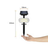 KIT DE 2 PIEZAS DE LUMINARIO EXT LED 1.6W 3.7VCD 120LM 30K NGR