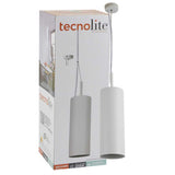 KIT DE 2 PIEZAS DE LAMPARA DE INTERIOR PARA SUSPENDER AUVA III TECNOLITE BASE E27 BLANCO