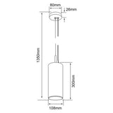 KIT DE 2 PIEZAS DE LAMPARA DE INTERIOR PARA SUSPENDER AUVA III TECNOLITE BASE E27 BLANCO