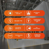 KIT DE 20 PIEZAS DE LAMPARA LED 20W 100-240V 1800LM CRI80 25000HR E27 BLANCO