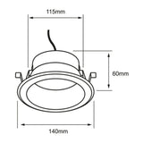KIT DE 4 PIEZAS DE LUMINARIO INT. EMPOT. TECHO 20W/100-277V. 4000K BLANCO LUZ BLANCA NEUTRA KAMUY