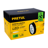 KIT DE 3 LINTERNAS RECARGABLES DE PLÁSTICO, 200LM, 5 LEDS DE ALTA LUMINOSIDAD Y ALCANCE, COLOR AMARILLO TRUPER