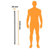 KIT DE 2 PIEZAS DE INTERIOR REGLETA LED 24W 4000K NEGRO