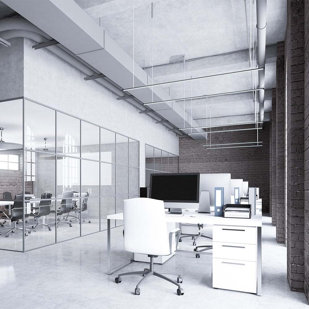 KIT DE 2 PIEZAS DE INTERIOR REGLETA LED 24W 6500K NEGRO