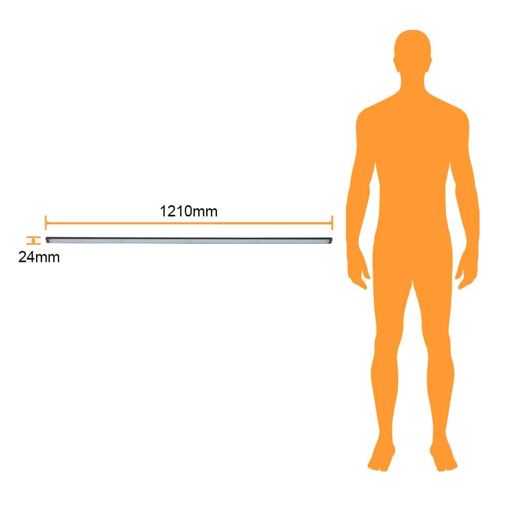 KIT DE 2 PIEZAS DE INTERIOR REGLETA LED 24W 6500K NEGRO